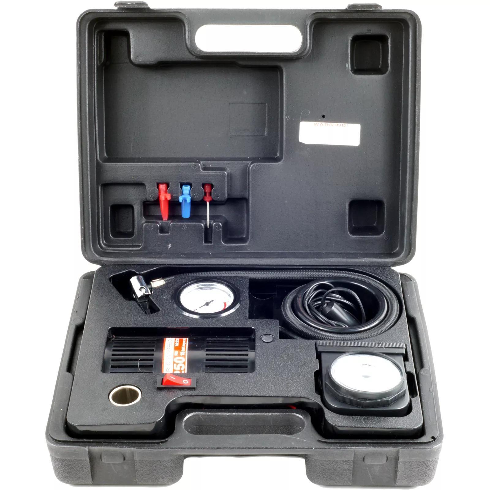 Portable 12V Air Compressor Kit with Light - 250 PSI, Ideal for Cars