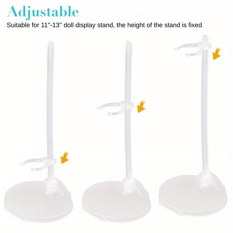 20 Set Doll Stand Display Holder for 11"-13" Doll Transparent Model Rack Support Toy Clothing & Accessories Storage Display