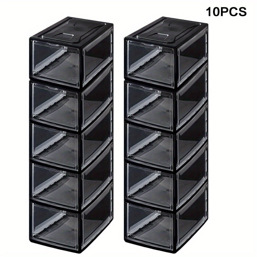 10Pack Shoe Box Stackable Magnetic Drop-Front Sneaker Container Storage Case XL