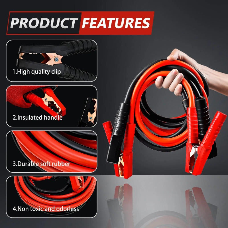 Auto Jumper Cables 1 Gauge 3000AMP 20Ft Automotive Booster Cables for Car Van