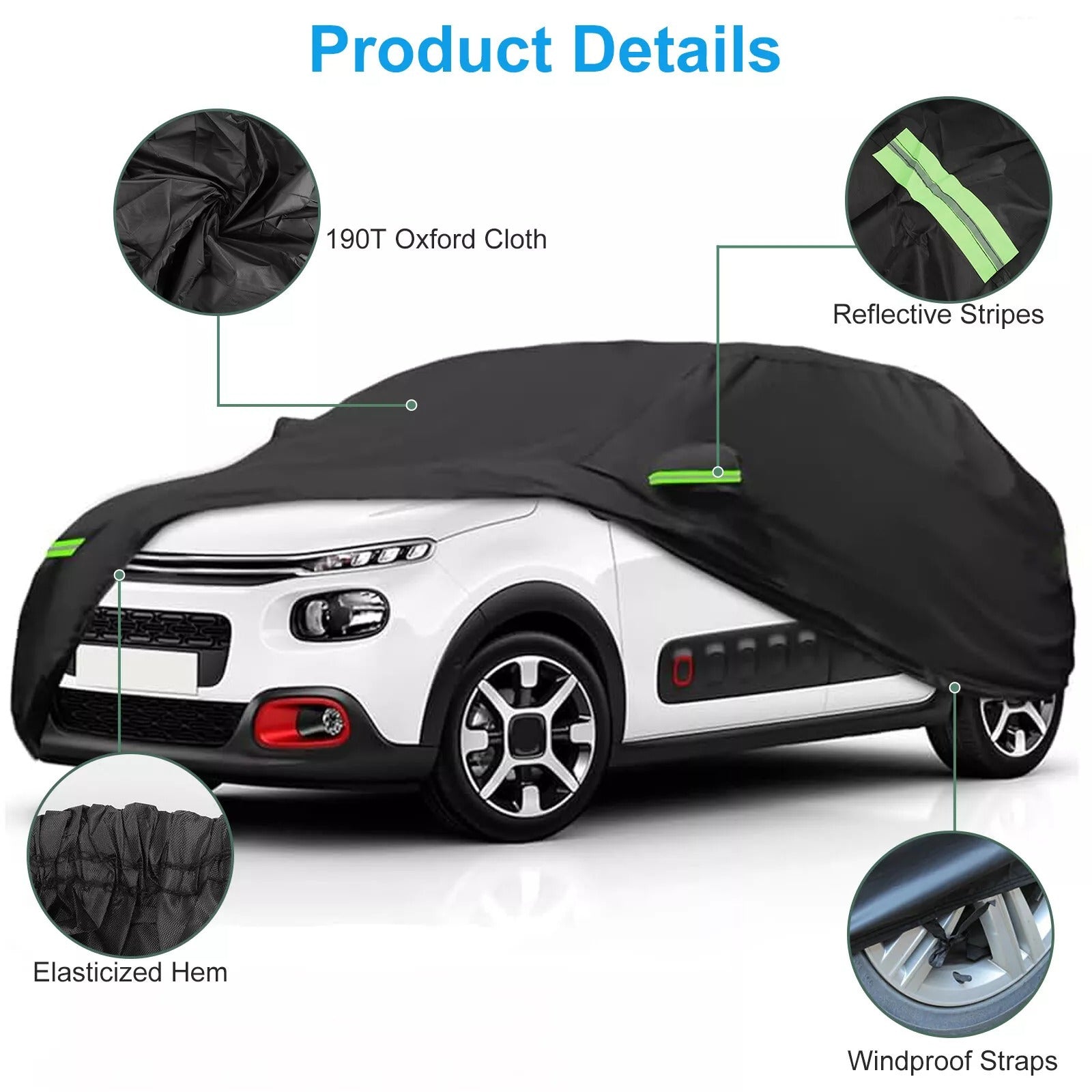 Universal XXL SUV Car Cover - Waterproof Outdoor All-Weather Sun Protection