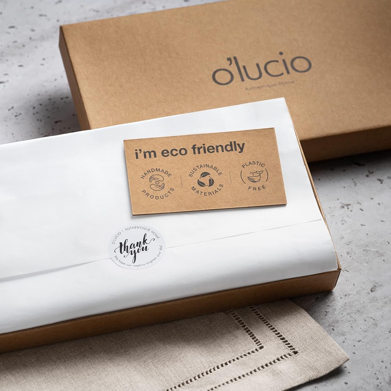 Linen Napkins - Natural 20 X 20 Inch, Set of 4 Double Hemstitch Dinner Napkins Handcrafted from French Flax Linen - Napkin Cloth Washable for Easter, Spring, Summer, Wedding Party