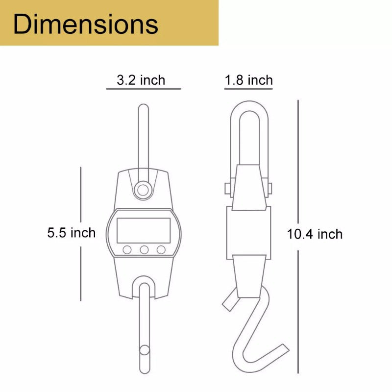 660lb Digital Hanging Scale β Heavy-Duty Hunting, Fishing & Farm Crane Scale with LCD Display, Auto Reset, and Cast Aluminum Case (Portable & Accurate)
