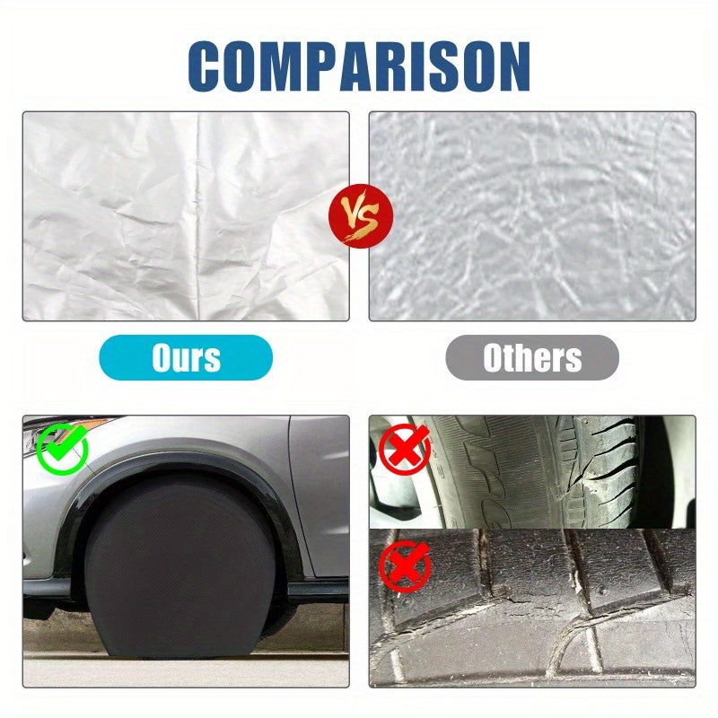 4PCS Waterproof Tire Covers Wheel & Tyre RV Trailer Camper Sun Protector Fit For RV Trailers Campers Cars Trucks and other automobiles 30"-32"