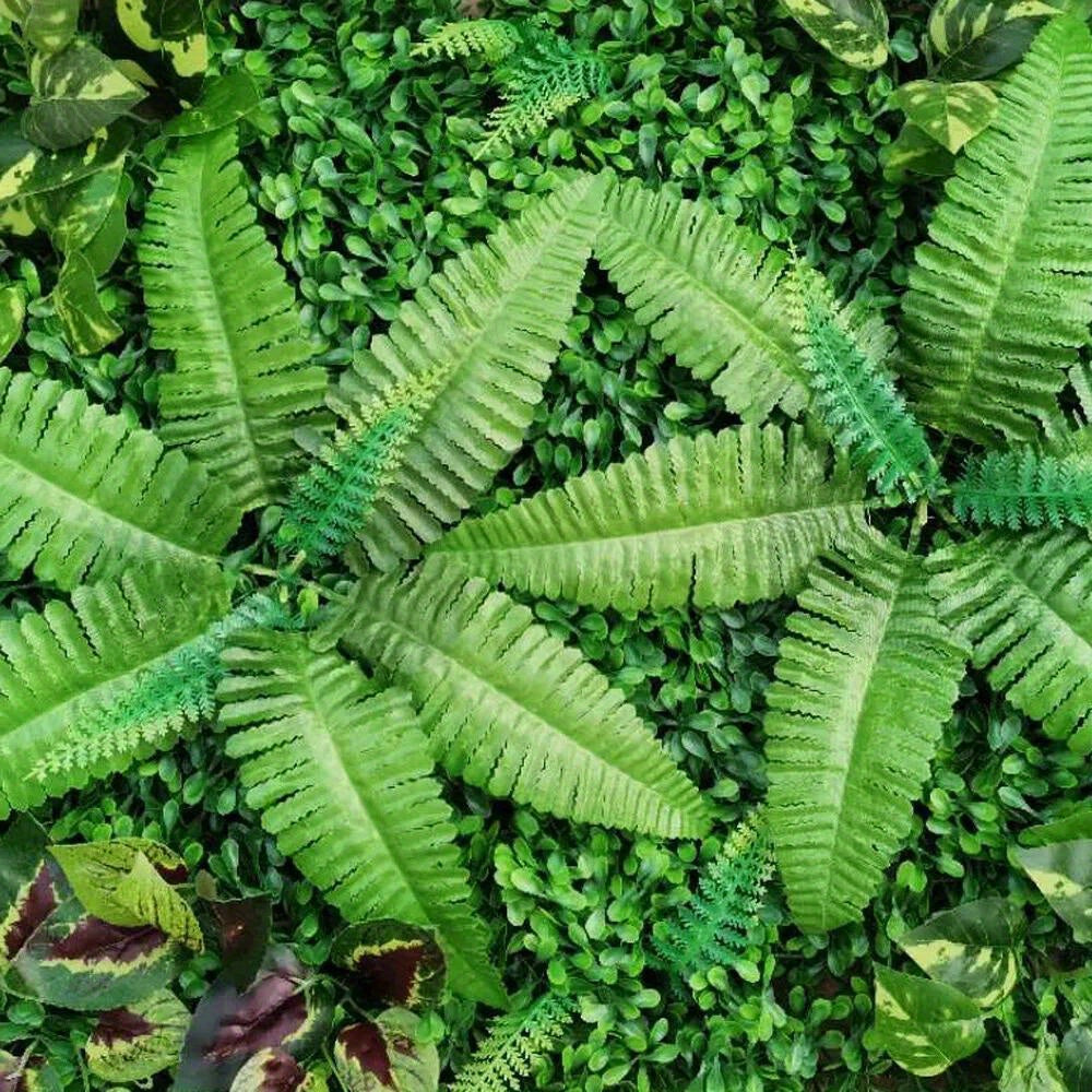 9 Pcs Artificial Greenery Wall Hedge Grass Panels Foliage Fence Decoration