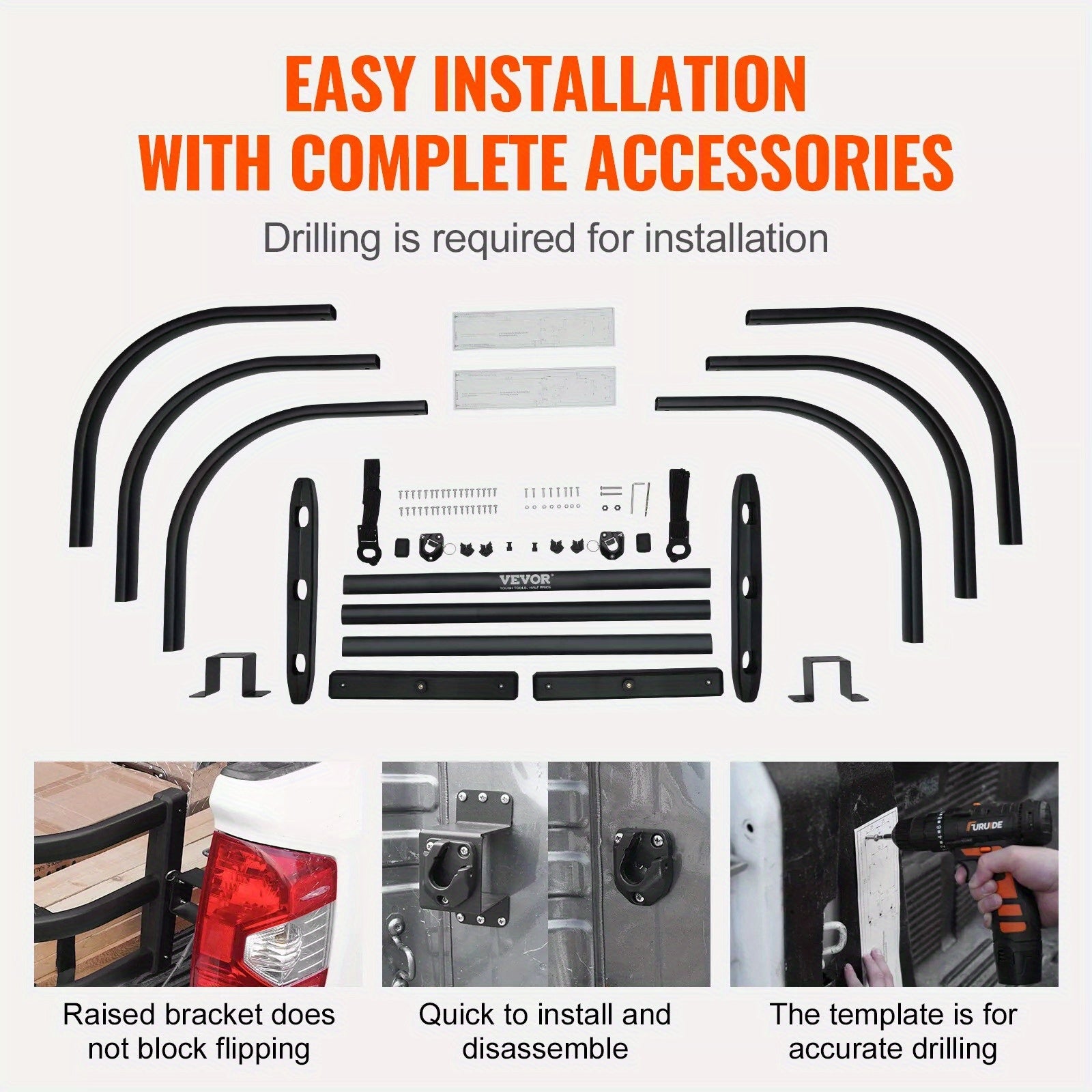 Retractable Truck Bed Extender for Ford F150, Dodge Ram, GMC Tailgate Extension