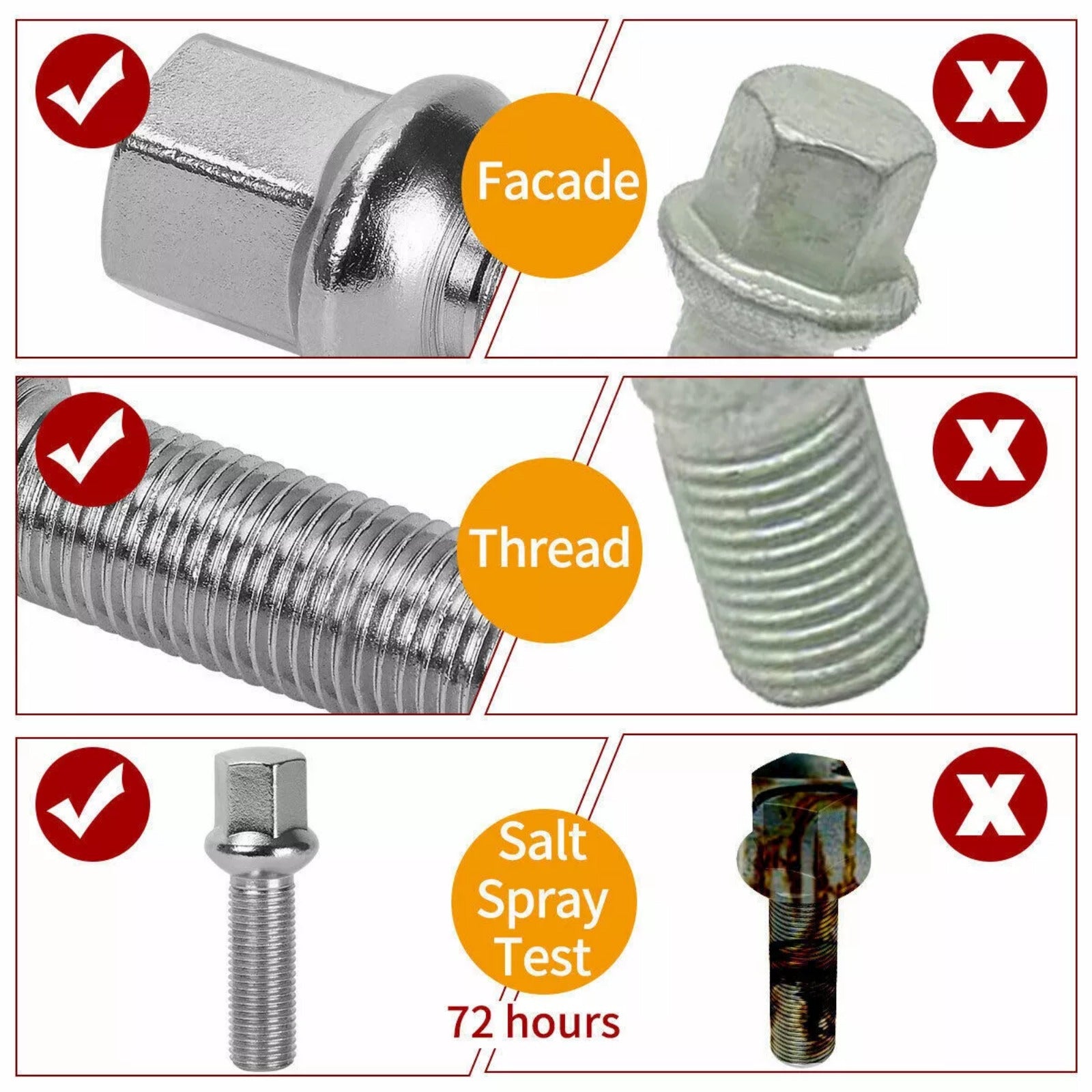20Pcs Hex Head Bolts for Chrysler Dodge Jeep Aluminum Wheels w/ Wrench Set