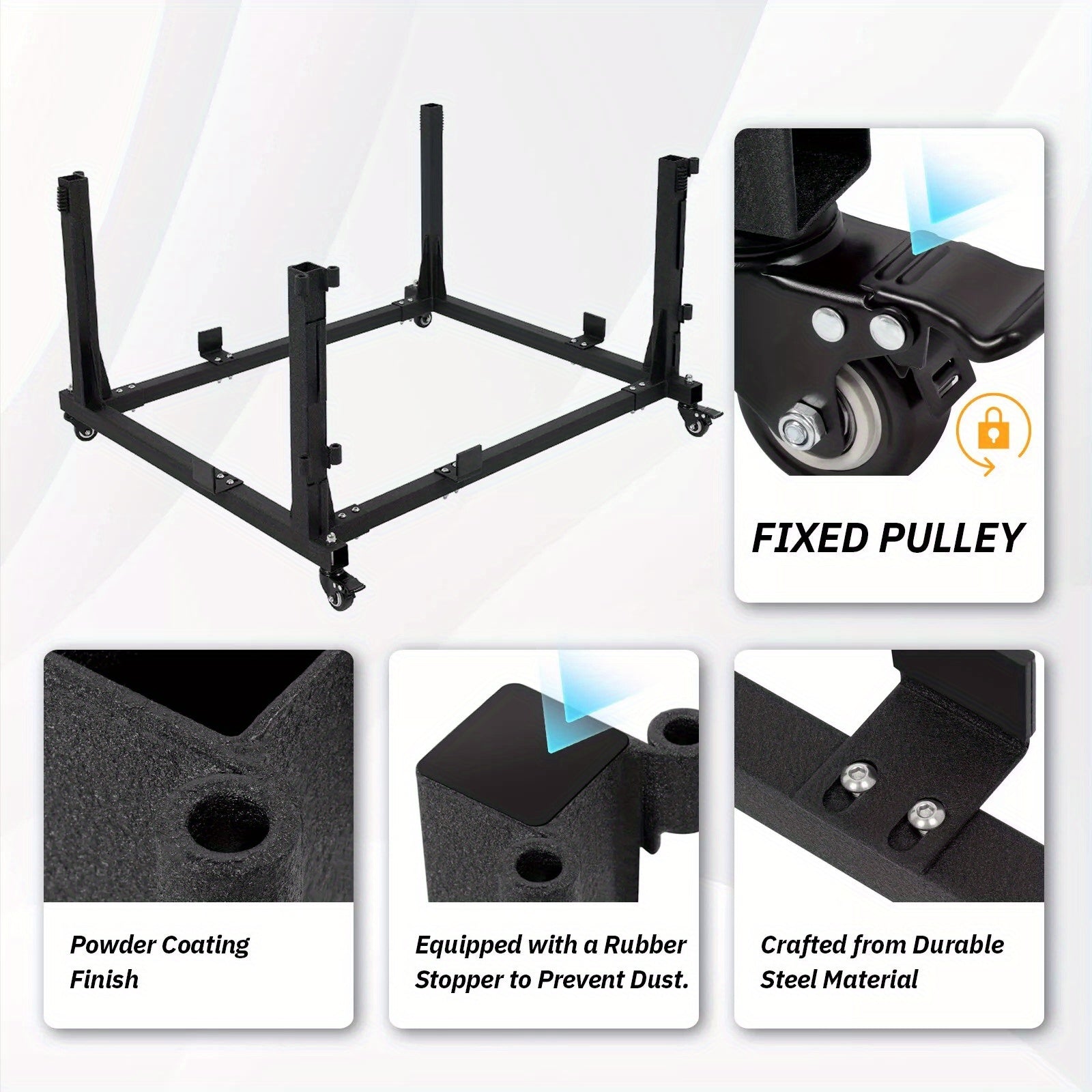 Movable Door Hanger Storage Rack Cart for 1987-2024 Jeep Wrangler TJ JK JL JT