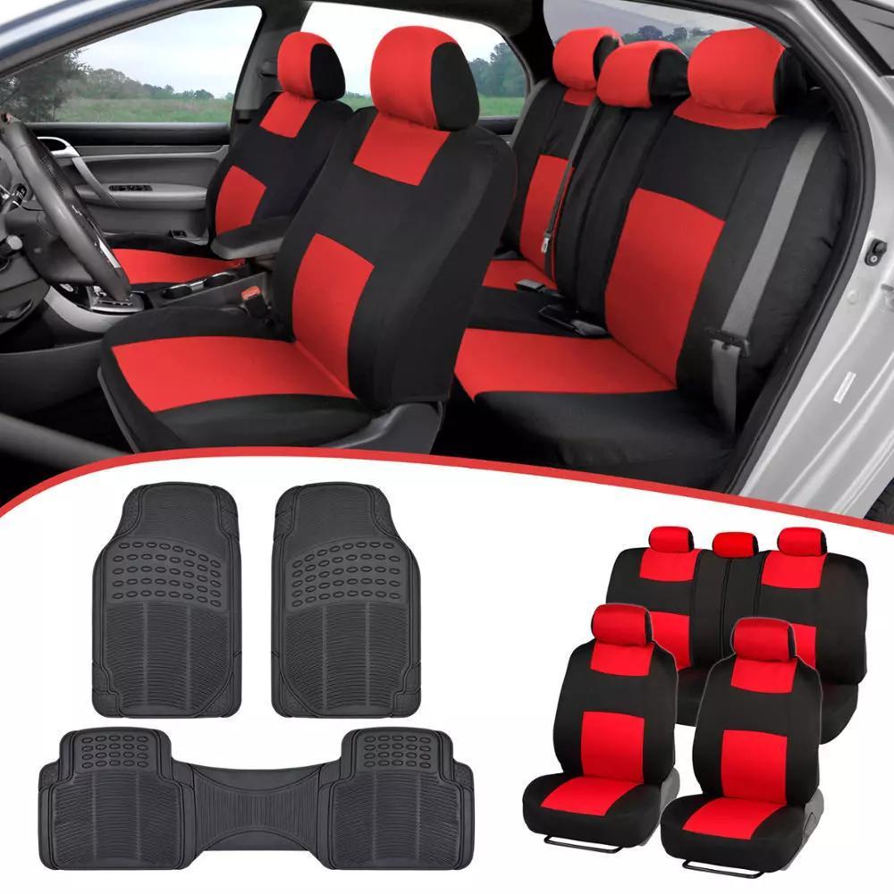 All-Weather Car Seat Covers & Rubber Floor Mats Set for SUV β Full Interior Kit