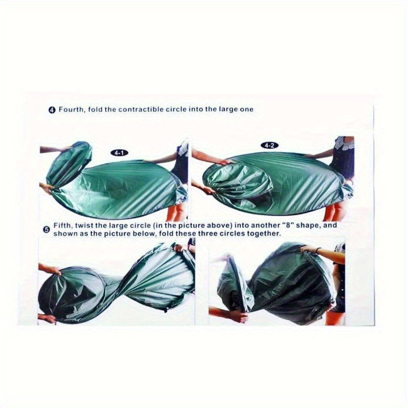 1-2 Person Portable Pop-up Toilet Shower Tent Changing Room Wild Camp Shelter in Army Green