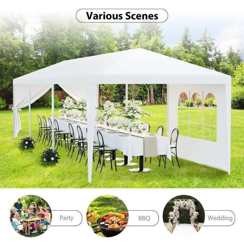 10FT x30FT White Outdoor Gazebo Canopy Wedding Party Tent 8 Removable Walls 8