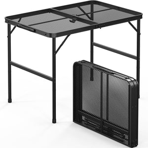 New Camping Table 3 ft Folding Grill Table with Mesh Desktop Portable Aluminum