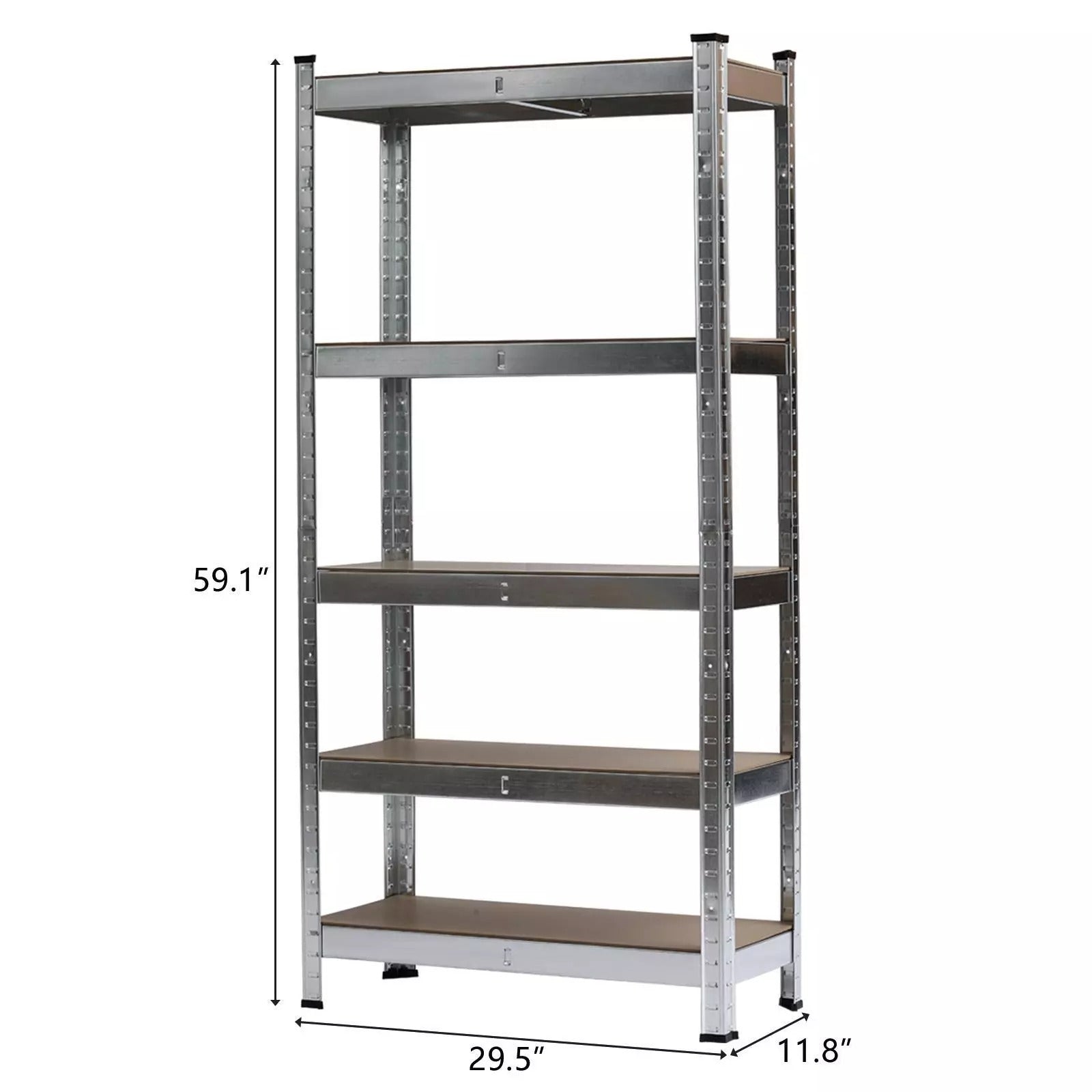 2pcs 5-Tier Steel Garage Shelving Unit - Heavy-Duty Storage Organizer 150x75x30cm
