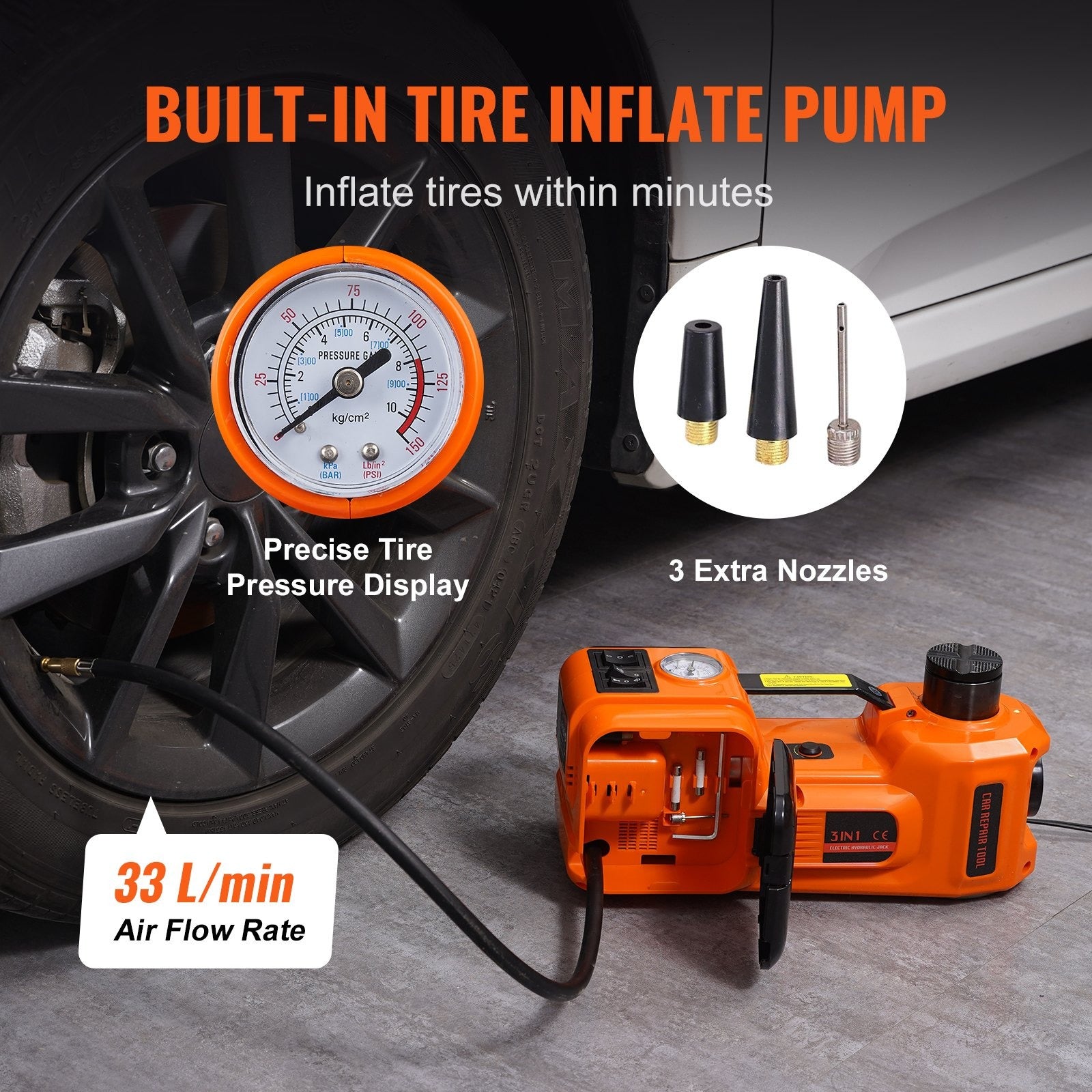 5-Ton Electric Car Jack & Impact Wrench