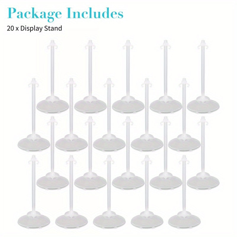 20 Set Doll Stand Display Holder for 11"-13" Doll Transparent Model Rack Support Toy Clothing & Accessories Storage Display