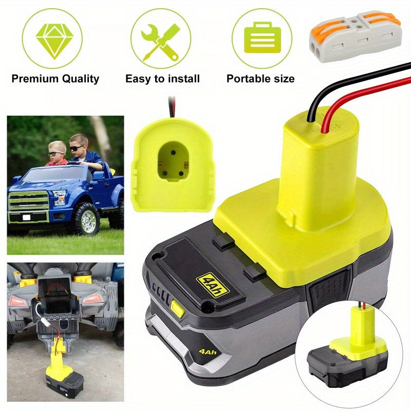 Tool Wheel Adapter Li-ion Battery Without Battery Wire Connector Workshop Power Adapter Equipment One 18V