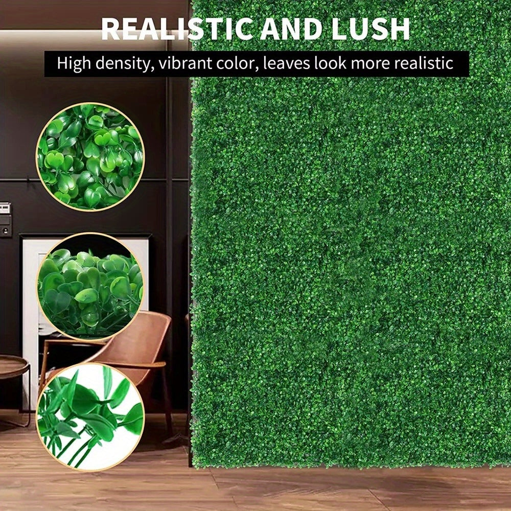 10x10'' Artificial Boxwood Hedge Panels - Privacy Fence & Wall Decor, 24 Pieces