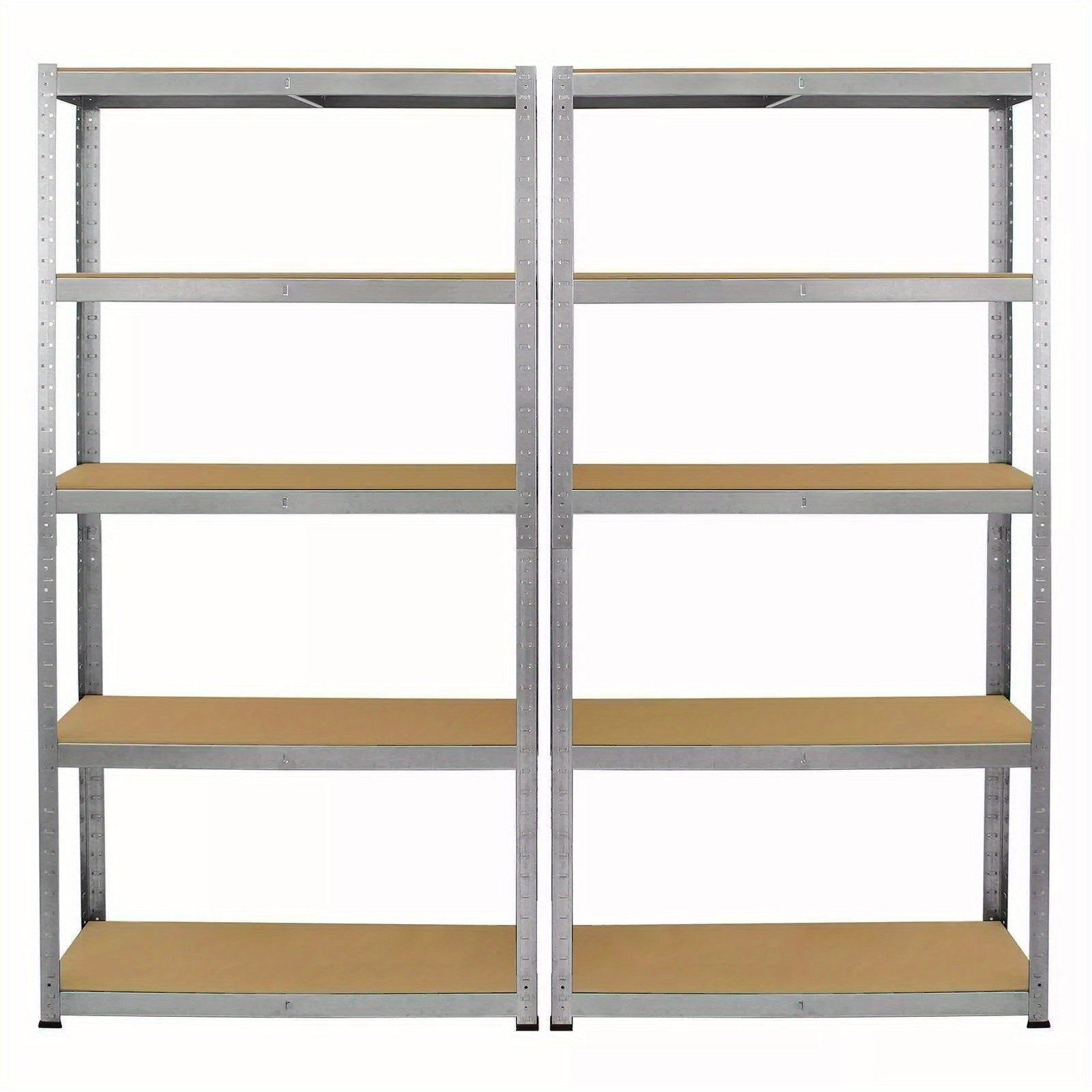 2pcs 5-Tier Steel Garage Shelving Unit - Heavy-Duty Storage Organizer 150x75x30cm