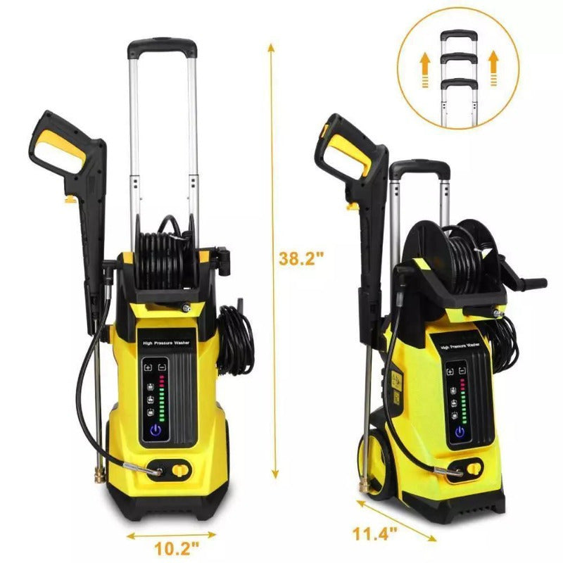 3800PSI Electric High Pressure Washer w/Touch Screen Adjustment Pressure 2.8 GPM