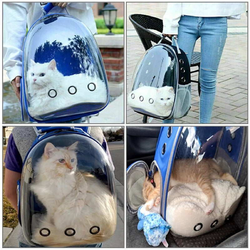 Pet Portable Carrier Backpack Space Capsule Travel Dog Cat Bag Transparent US