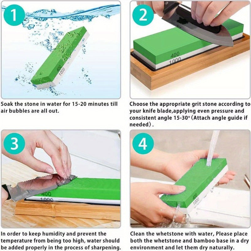Whetstone set professional small stone 4 side grinding 400/1000 3000/8000-