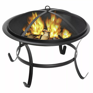 22Inches Fire Pit Heater Backyard Wood Burning Patio Deck Stove Fireplace Table