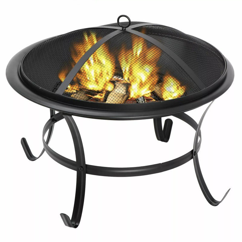 22Inches Fire Pit Heater Backyard Wood Burning Patio Deck Stove Fireplace Table