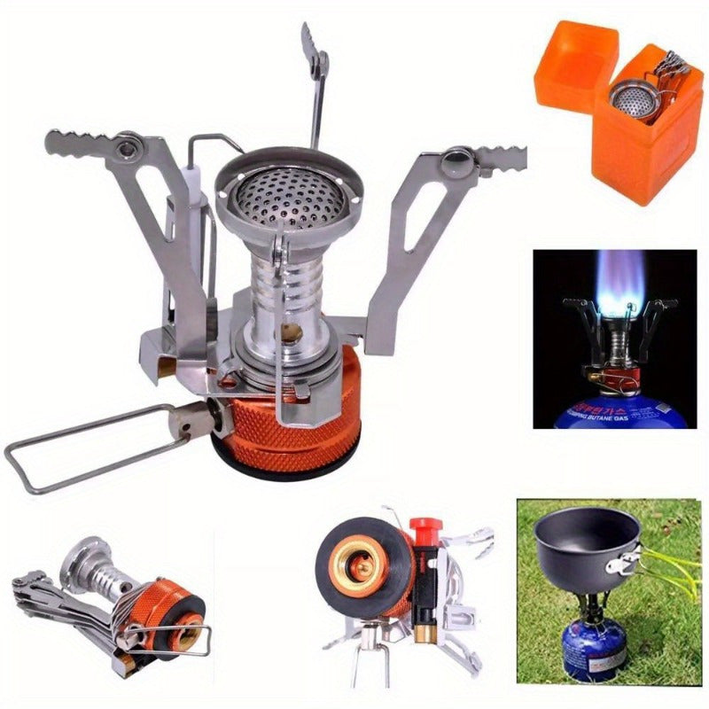 Portable Gas Camping Stove Butane Propane Burner Outdoor Hiking Picnic + Cooker