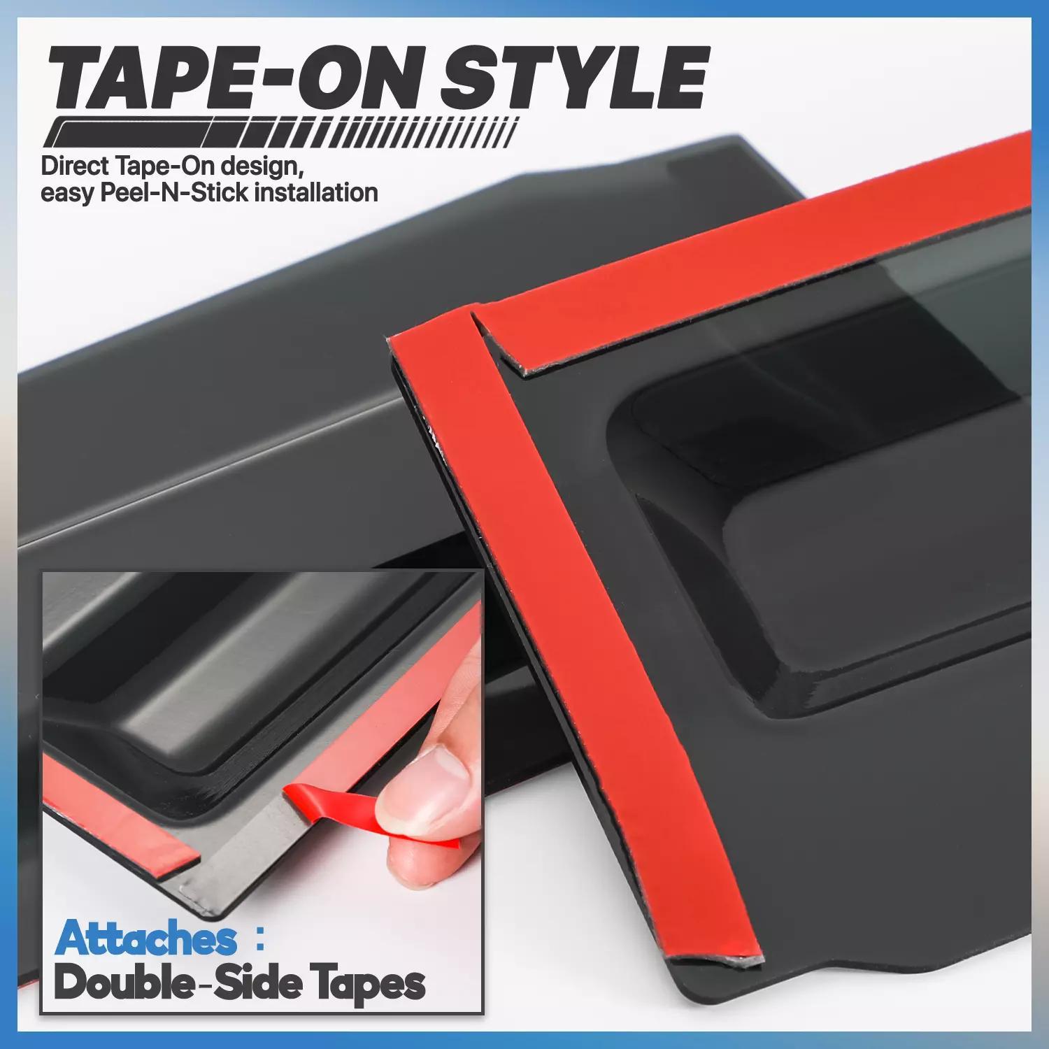 Smoke Tinted Window Visor Shade β Rain & Wind Deflector Guard for 06-10 Hummer H3