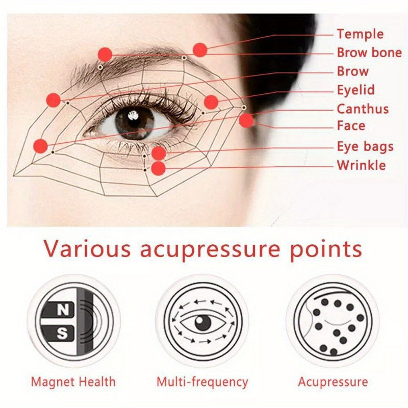 Eye Massager Electric Magnetic Vibration Pain Relieve TemplEye Fatigue Machine