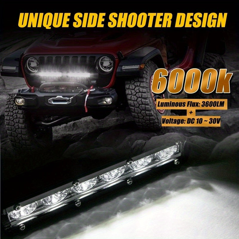 7'' 18W Spot Flood LED Work Light Bar Lamp Driving Fog Offroad SUV 4WD Car Truck ATV Boats Automobile Accesories