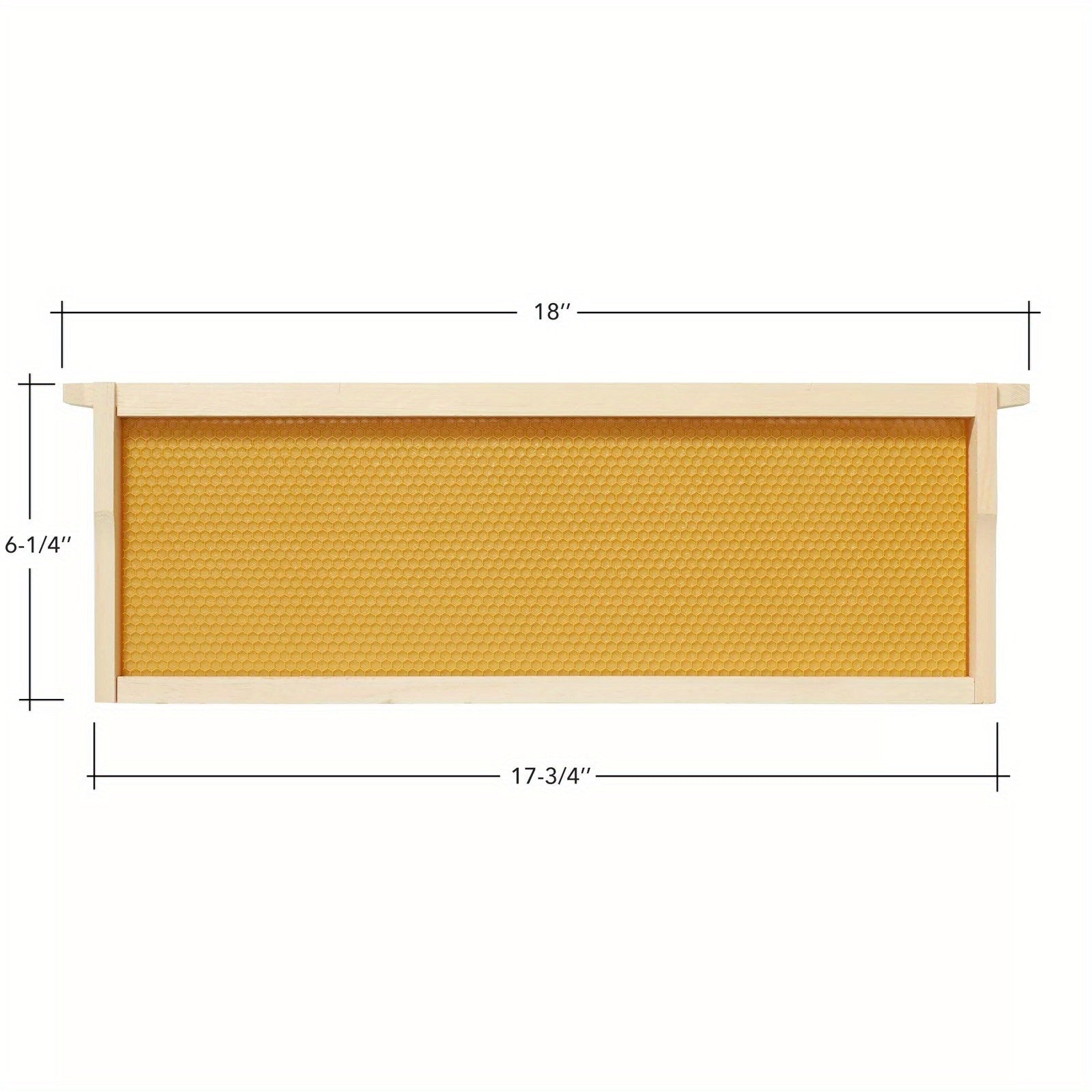 10 Assembled Beehive Frames – 6-1/4" with Coated Beeswax Foundations for Beekeeping