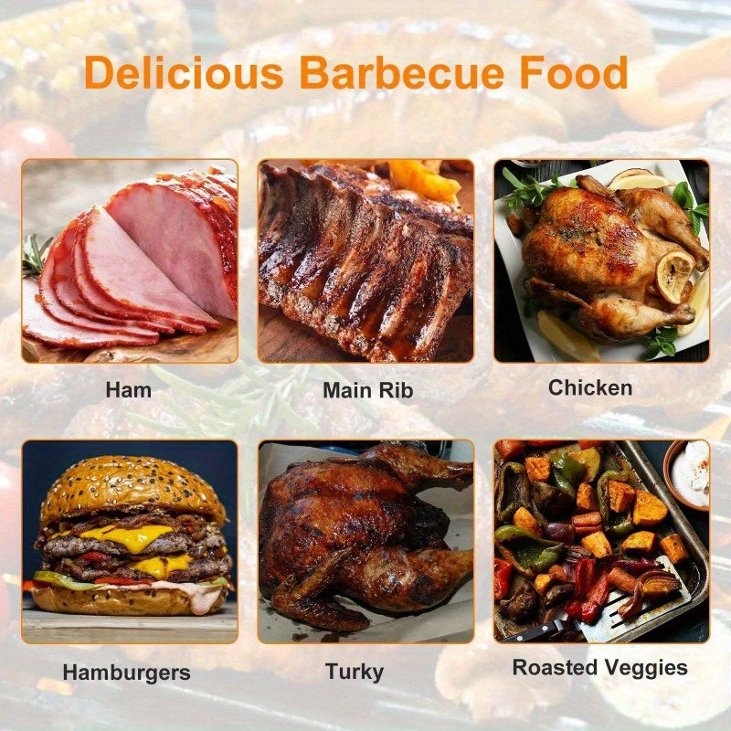 Universal Rotisserie Kit with Motor 28 Inch Stainless Steel BBQ Grill Kit 4W