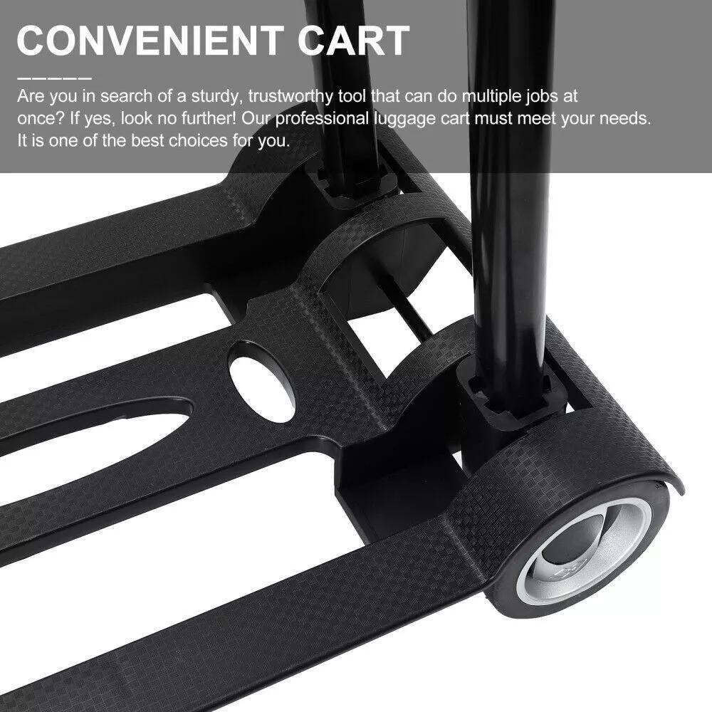Portable Folding Luggage Cart - Compact Travel Shopping Boat Hand Trolley