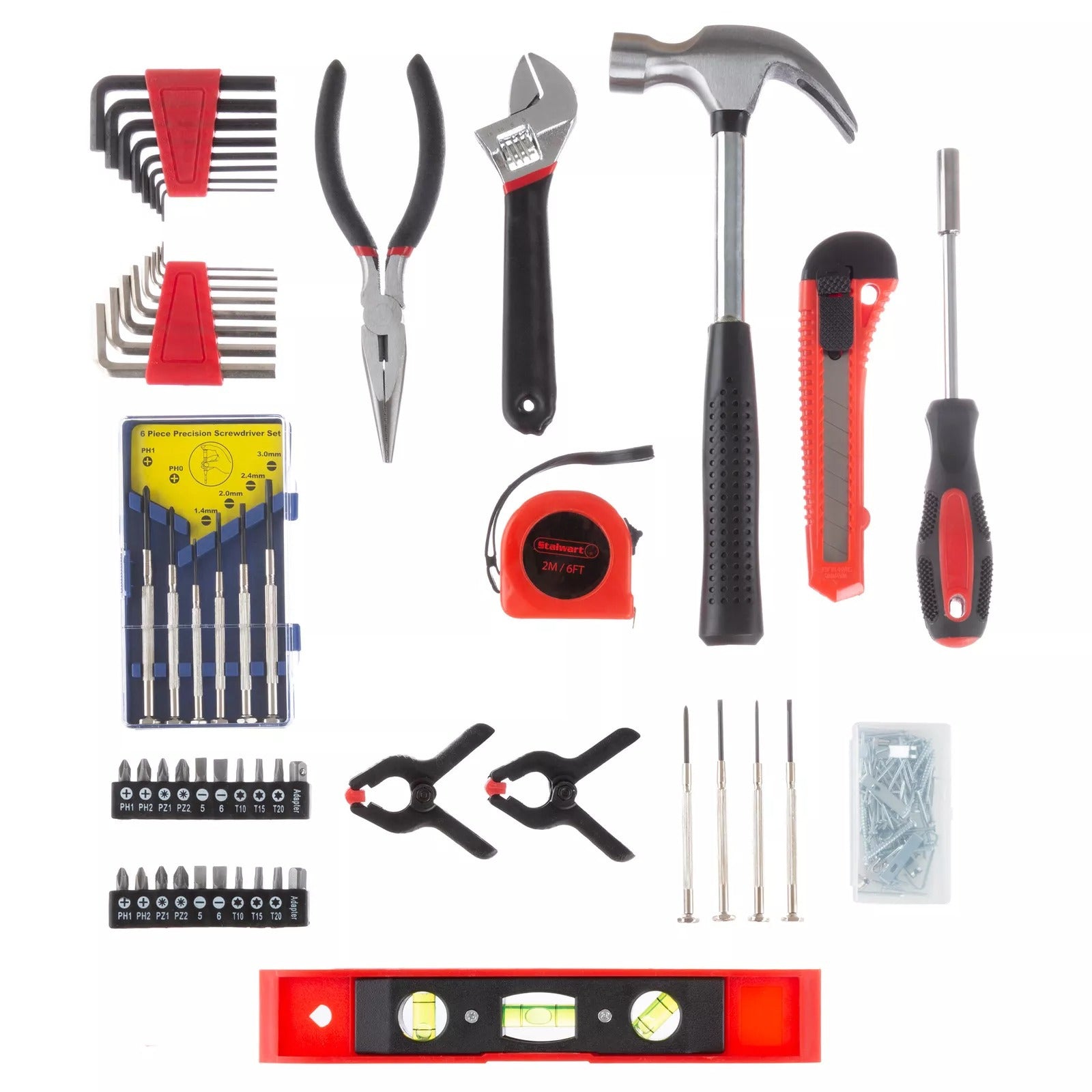 132-Piece Tool Kit with Carrying Case - Essential Hand Tools for Home Use