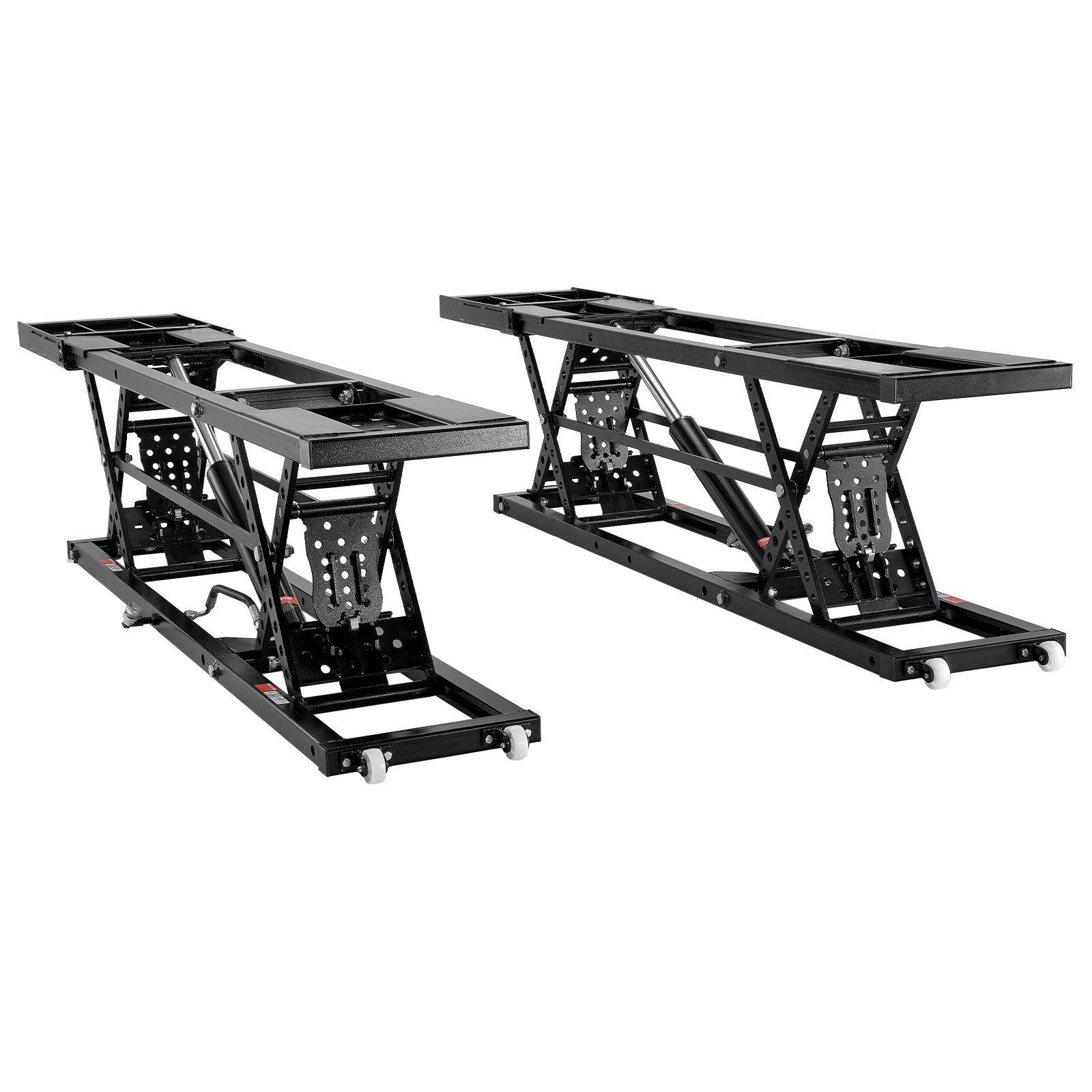 VEVOR Car Lift, 25.6" Max. Height, 5,000 LBS Capacity Portable Car Lift, with Extended-Length Plates, Heavy-duty Carbon Steel Truck Lift with 120V Power Unit, Auto Car Jack Lifts for Home Garage Shop