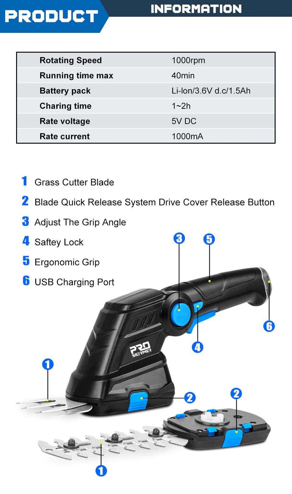 Hedge trimmer_Cordless hedge trimmer _Hedge clippers_Bush trimmer_Hedge shears _Battery hedge trimmer_Hedge cutter_DIYlife-today