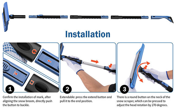 Snow Shovel_4-in-1 Extendable Snow Shovel Ice Scraper_DIY Life Today_Image