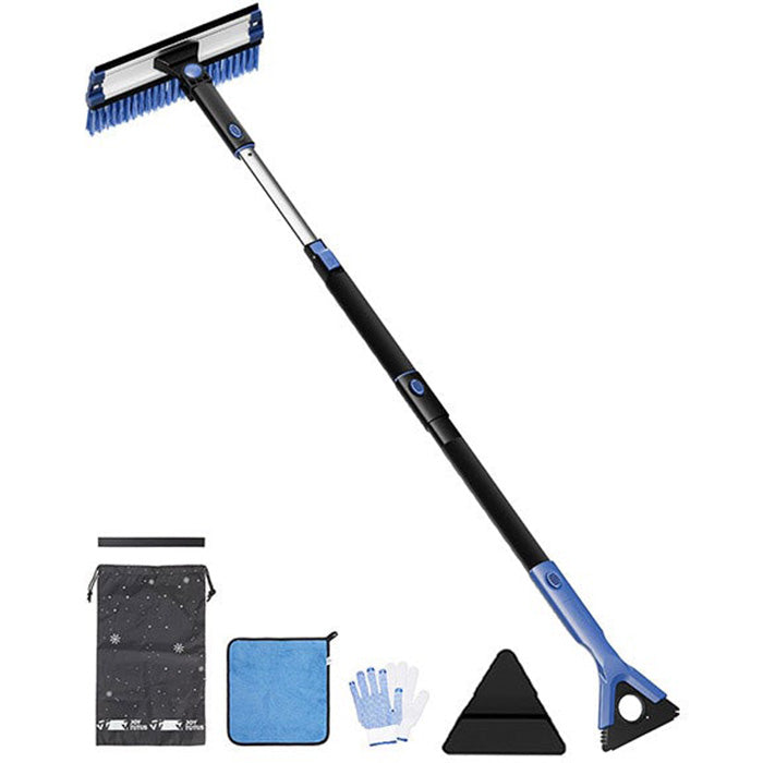 4-in-1 Extendable Snow Shovel Ice Scraper