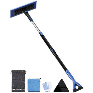 4-in-1 Extendable Snow Shovel Ice Scraper
