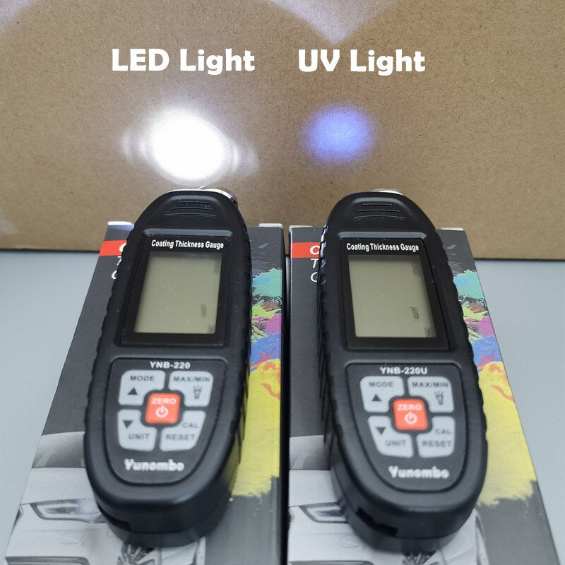Digital Coating Thickness Gauge – Precision Paint & Plating Measurement Tool for Metal Surfaces (YNB-220U, UV Light)