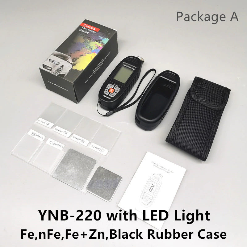 Digital Coating Thickness Gauge – Precision Paint & Plating Measurement Tool for Metal Surfaces (YNB-220U, UV Light)