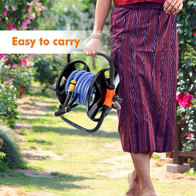 Garden Hose Reel_Garden Hose Holder_Garden Hose Storage_Garden Hose Reel Cart_DIYlife-today