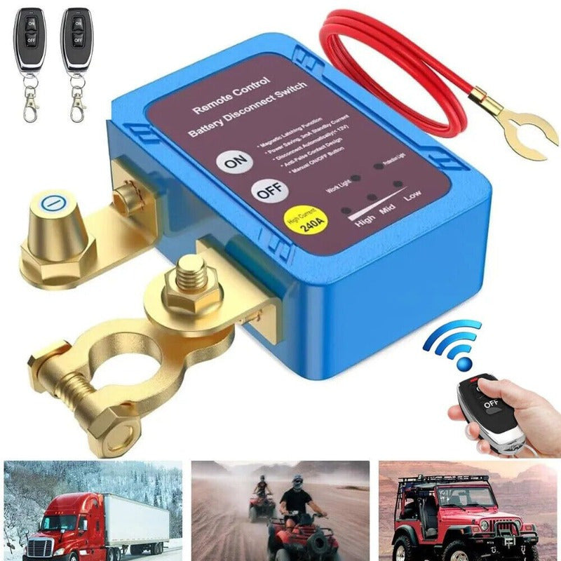 Kill Switch For Car Remote Battery Disconnect Switch 12V 240A Automatic Shut Off