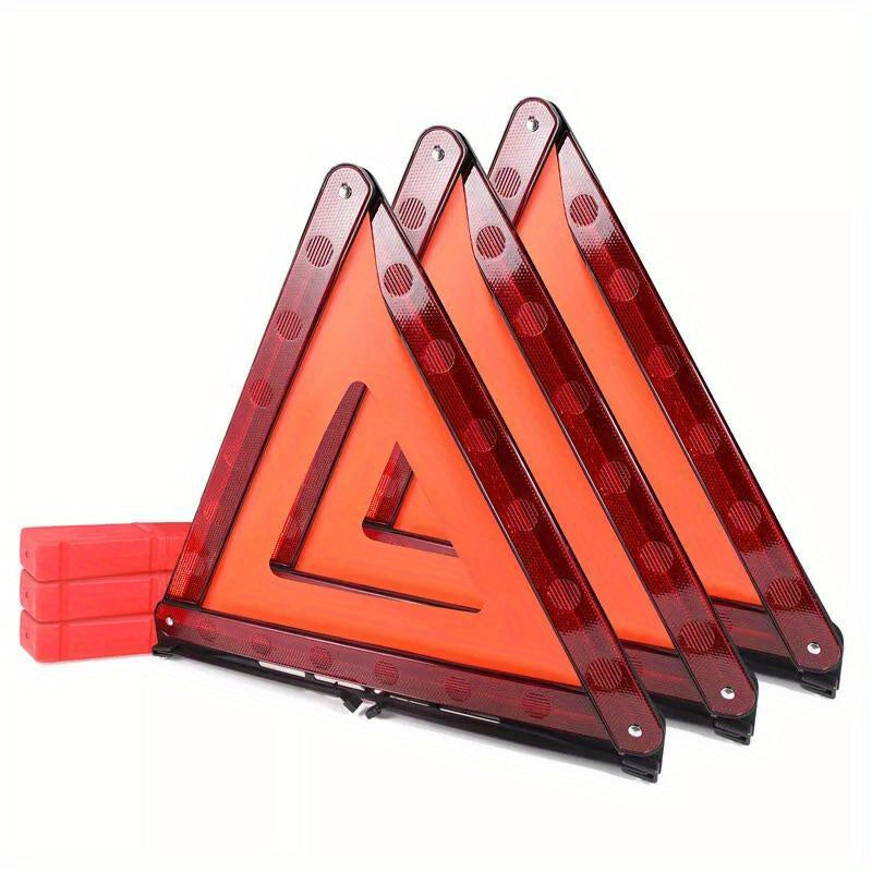 Emergency Warning Triangle – Reflective Roadside Safety Kit for Cars