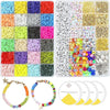 6000 Pcs Clay Heishi Beads for Bracelets, Flat Letter Clay Beads for DIY Jewelry Making Necklace Earring Bracelets round Beads Kit