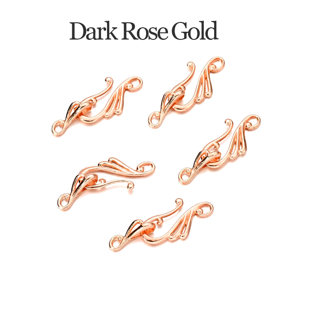 10Pcs Antique Bronze Gold Musical Note Shape Zinc Alloy Toggle Clasps Hooks for Necklace Bracelet Jewelry Making Supplies DIY