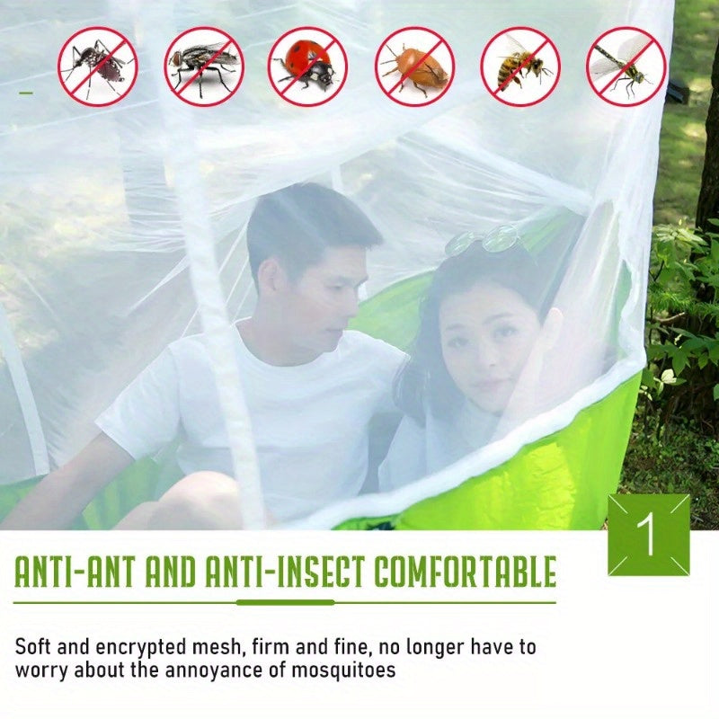 600lbs Load 2 Persons Hammock with Mosquito Net Outdoor Hiking Camping Hommock Portable Nylon Swing Hanging Bed