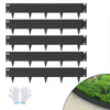 Steel Landscape Edging, 5-pack Steel Garden Edging Borders, 39" L x 3" H Strips, Hammer-in Edging Border, Bendable Metal Landscape Edging for Yard, Garden, Lawn, 3.15" Spike Height, Black