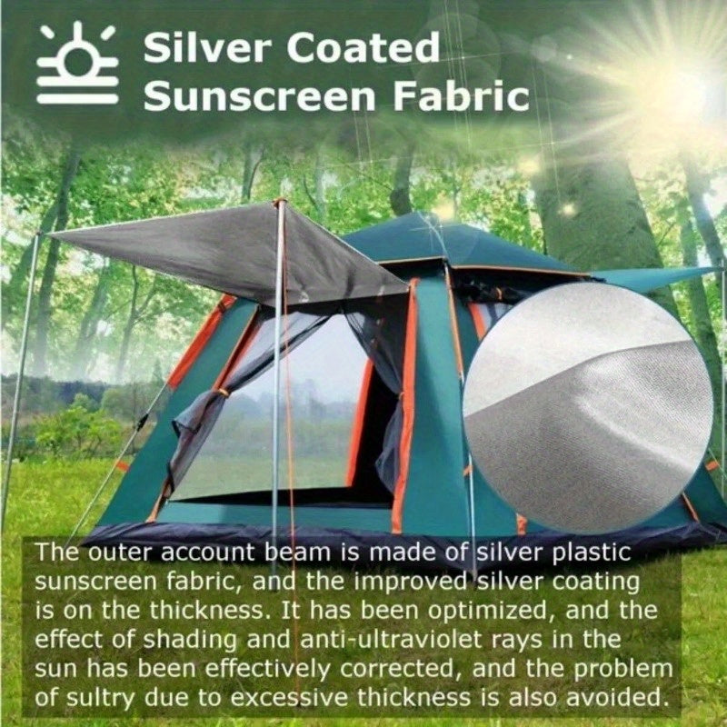 2-3 Person Foldable Waterproof Camping Tent - Outdoor Tent with Mosquito Net Windows & Carrying Bag for Hiking, Climbing, Fishing, Adventure